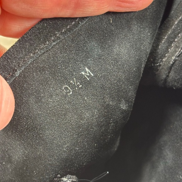 Sesto Meucci Women's 9.5 Black Slouchy Suede Pull On Moto Boots Biker Boho - Picture 10 of 10